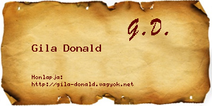 Gila Donald névjegykártya